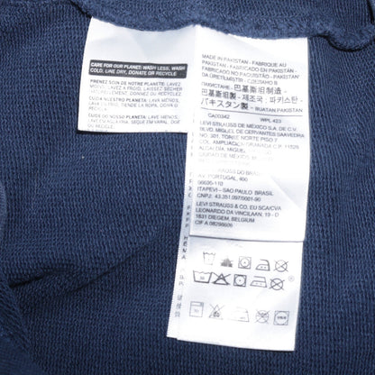Mens UK Size M Levi's Blue Pullover Hoodie