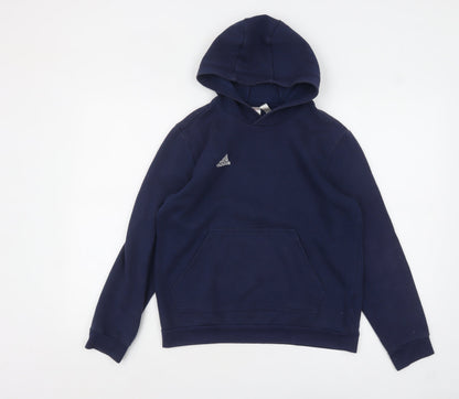 Boys UK Size 13-14 Years adidas Blue Pullover Hoodie