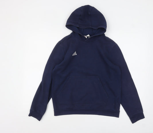 Boys UK Size 13-14 Years adidas Blue Pullover Hoodie