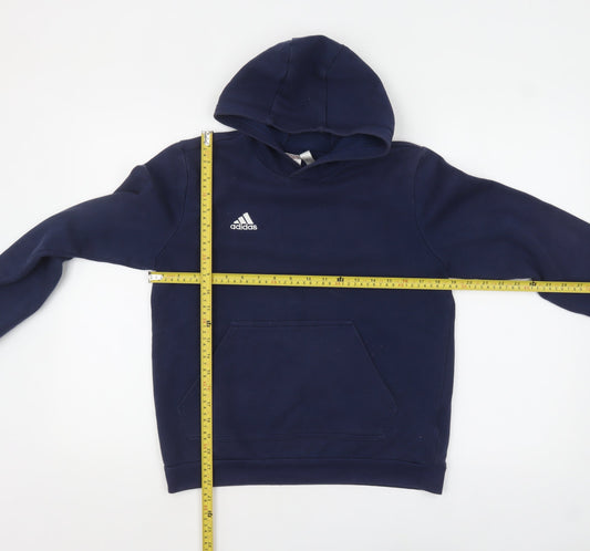 Boys UK Size 13-14 Years adidas Blue Pullover Hoodie