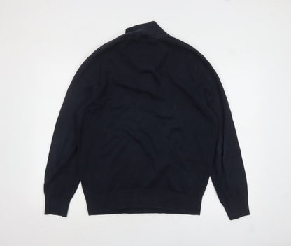 Mens UK Size M Timberland Blue 1/4 Zip Jumper
