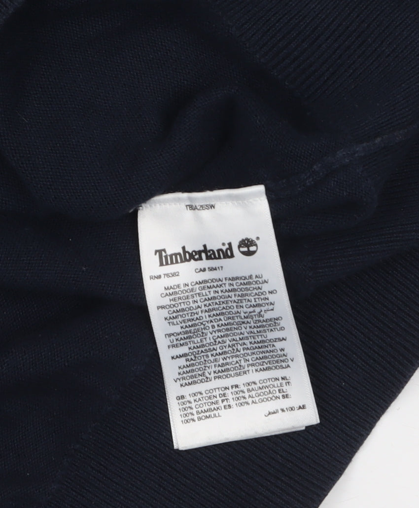 Mens UK Size M Timberland Blue 1/4 Zip Jumper