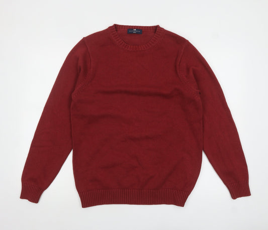 Mens UK Size S Marks and Spencer Red Pullover Jumper