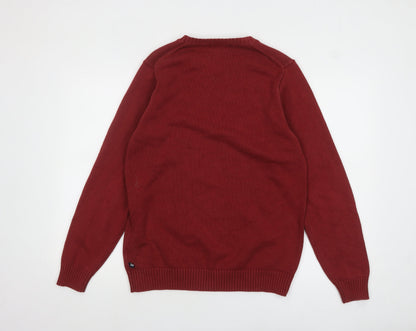 Mens UK Size S Marks and Spencer Red Pullover Jumper