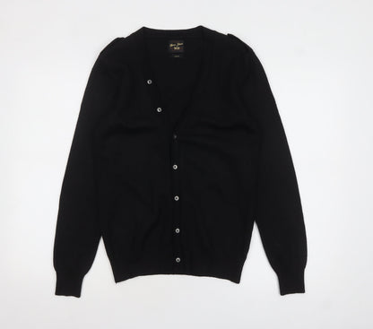 Mens UK Size S River Island Black Cardigan Jumper