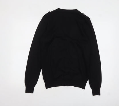 Mens UK Size S River Island Black Cardigan Jumper