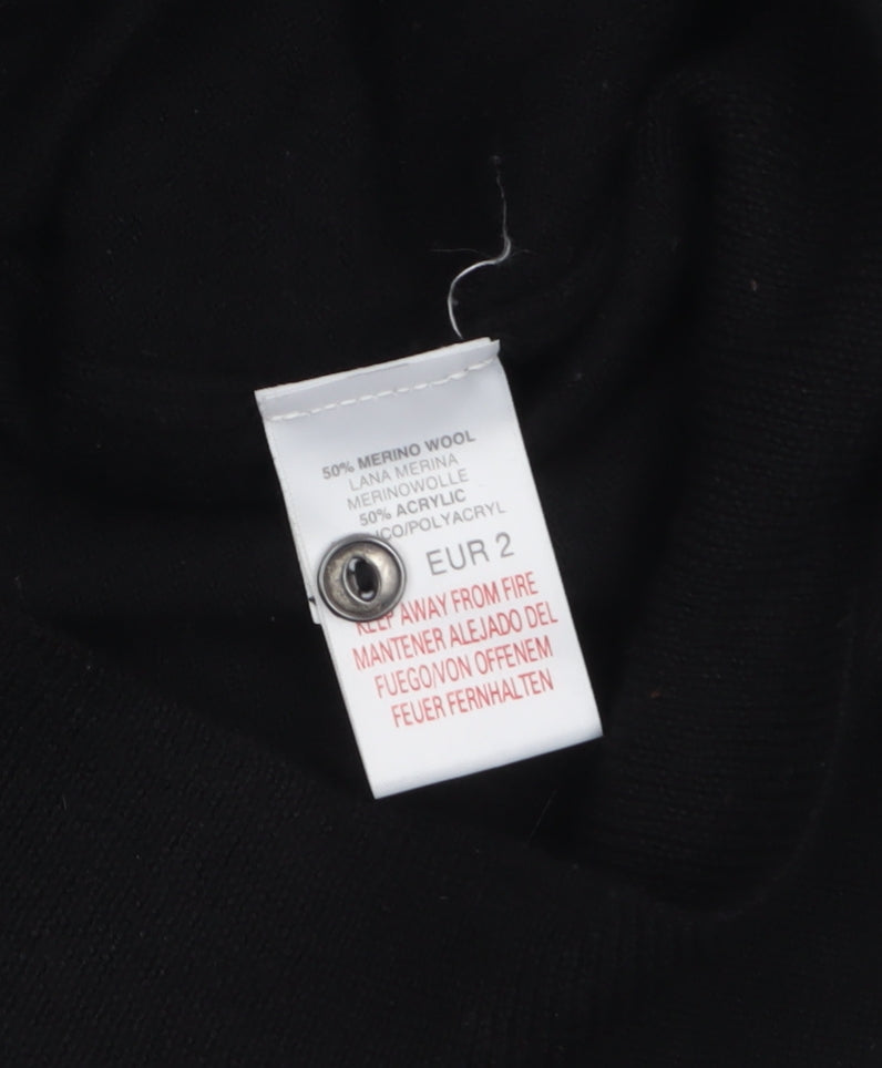 Mens UK Size S River Island Black Cardigan Jumper