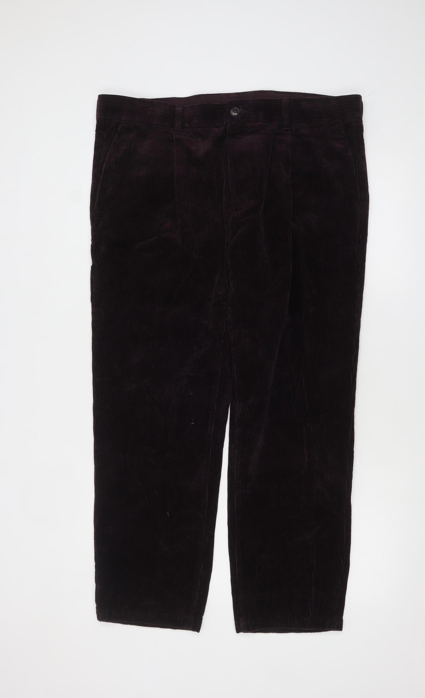 Mens UK Size 38/29 Marks and Spencer Regular Fit Casual Brown Trousers
