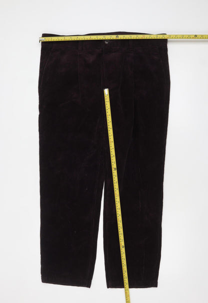 Mens UK Size 38/29 Marks and Spencer Regular Fit Casual Brown Trousers