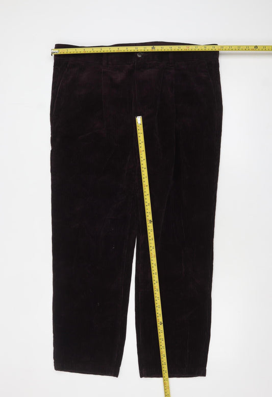 Mens UK Size 38/29 Marks and Spencer Regular Fit Casual Brown Trousers