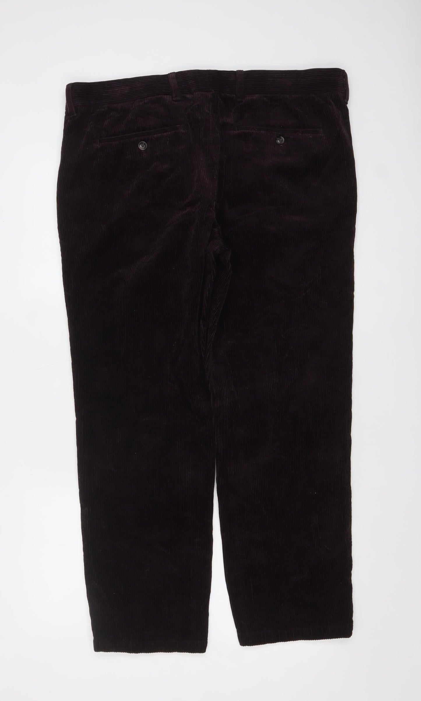 Mens UK Size 38/29 Marks and Spencer Regular Fit Casual Brown Trousers