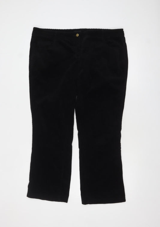 Womens UK Size 18 NEXT Regular Fit Chino Black Trousers