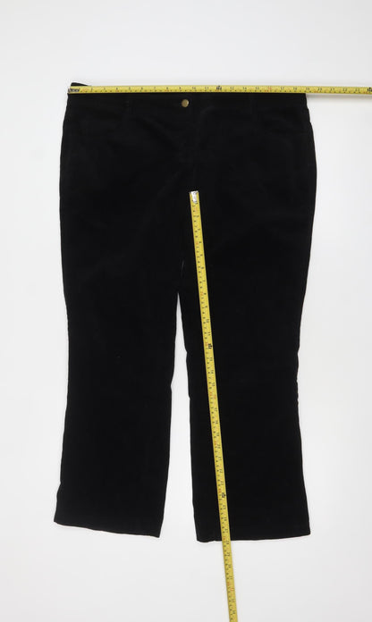 Womens UK Size 18 NEXT Regular Fit Chino Black Trousers
