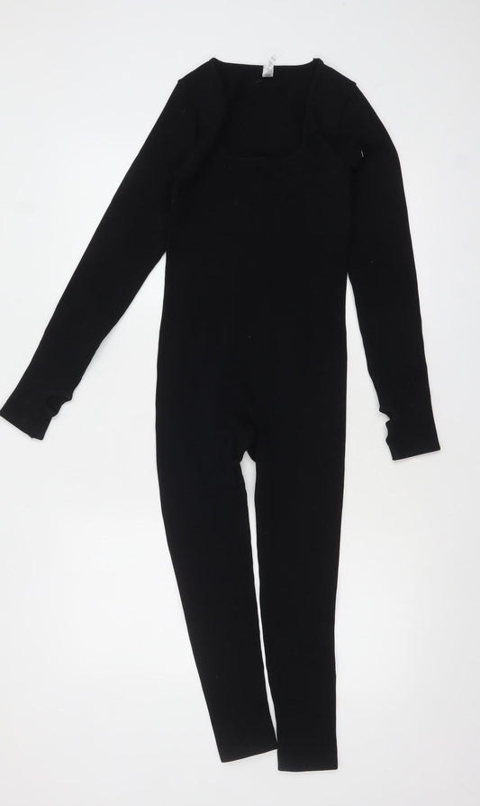 Womens UK Size S MOOSLOVER One-Piece Black Catsuit