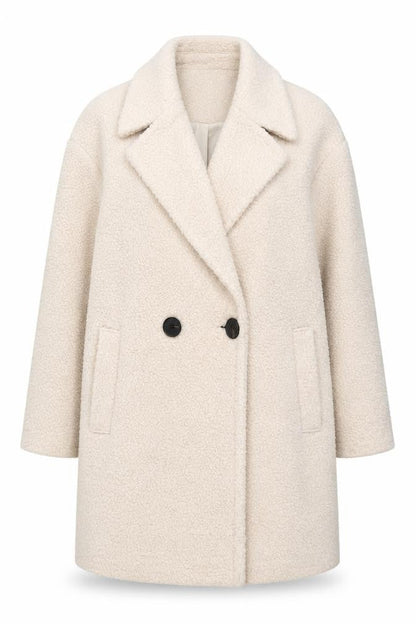 Womens UK Size 10 Marks and Spencer Beige Overcoat