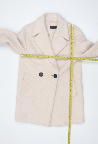 Womens UK Size 10 Marks and Spencer Beige Overcoat