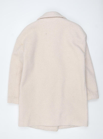 Womens UK Size 10 Marks and Spencer Beige Overcoat