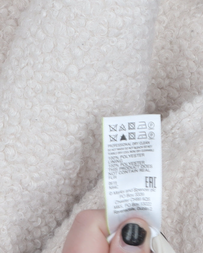 Womens UK Size 10 Marks and Spencer Beige Overcoat