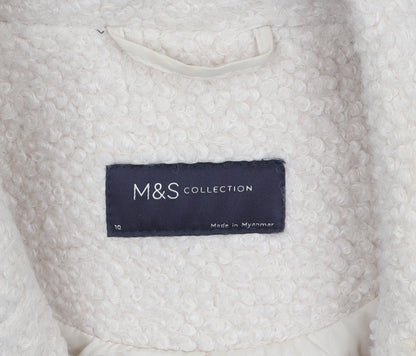 Womens UK Size 10 Marks and Spencer Beige Overcoat