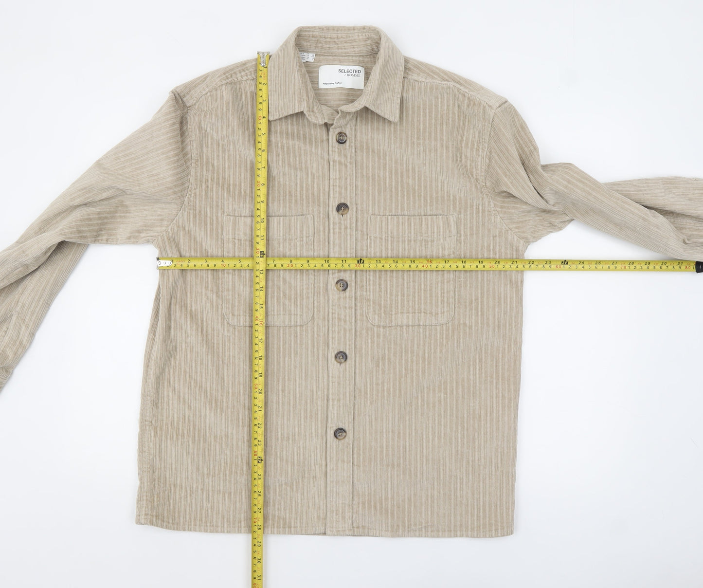 Mens UK Size S Selected Homme Beige Basic Jacket