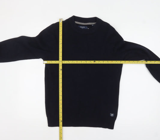 Mens UK Size M JACK & JONES Black Pullover Jumper