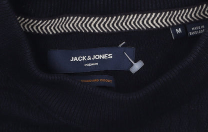 Mens UK Size M JACK & JONES Black Pullover Jumper