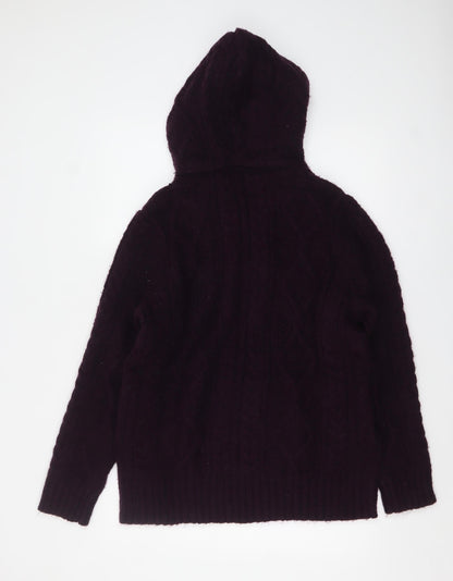 Womens UK Size 16 Cotton Traders Purple Full Zip Jumper