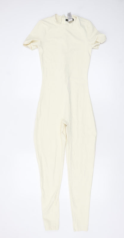Womens UK Size 8 PRETTYLITTLETHING One-Piece Ivory Catsuit