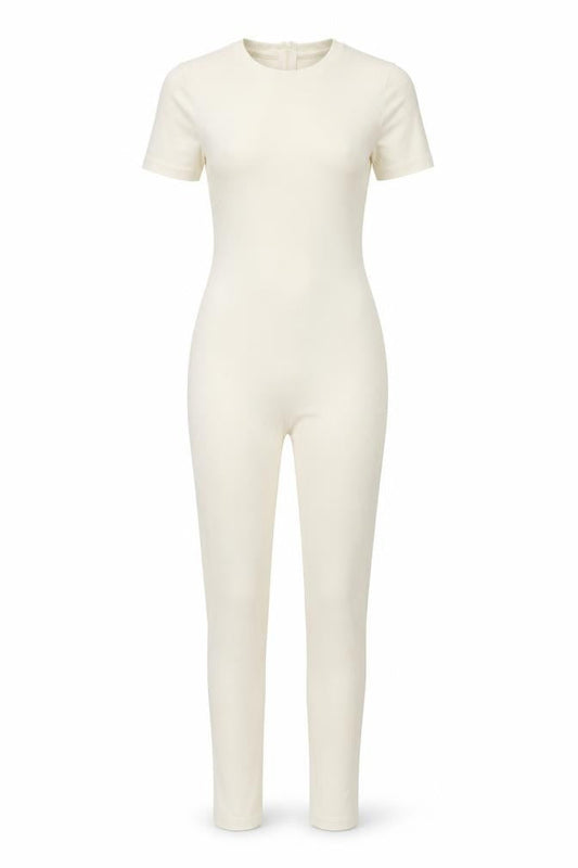 Womens UK Size 8 PRETTYLITTLETHING One-Piece Ivory Catsuit