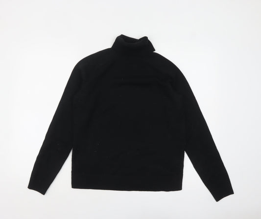 Marks and Spencer Women's Black Roll Neck Jumper Size S