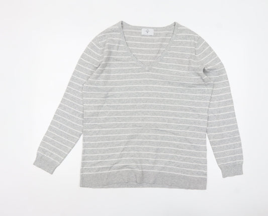 Womens UK Size L C&A Grey Pullover Jumper