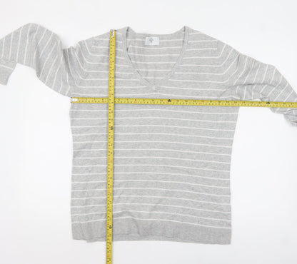Womens UK Size L C&A Grey Pullover Jumper