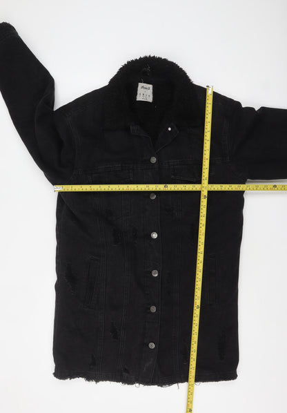 Womens UK Size 10 Denim Co. Black Denim Jacket