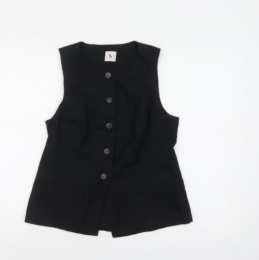 Womens UK Size 12 TU Regular Black Suit Waistcoat