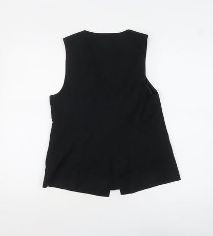 Womens UK Size 12 TU Regular Black Suit Waistcoat