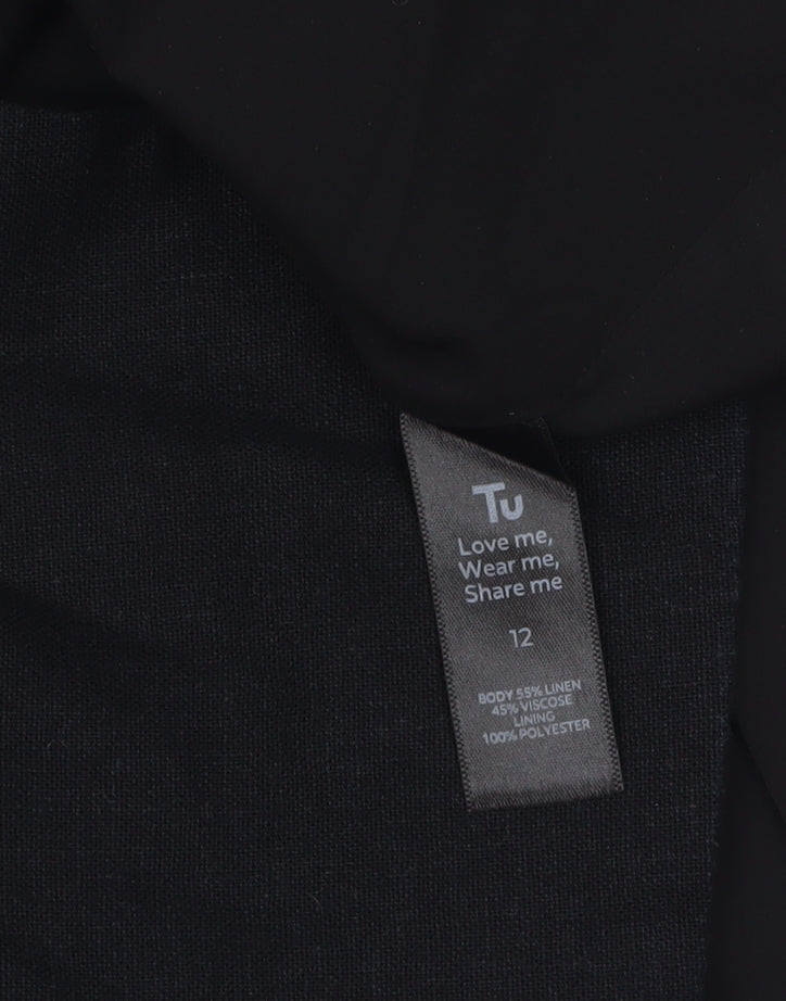 Womens UK Size 12 TU Regular Black Suit Waistcoat