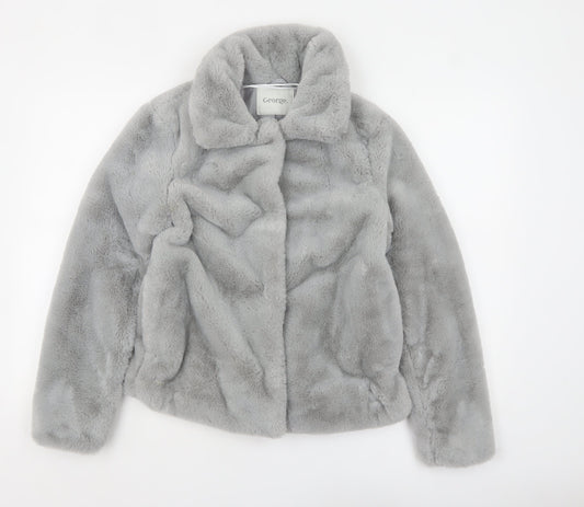 Womens UK Size XS George Grey Overcoat