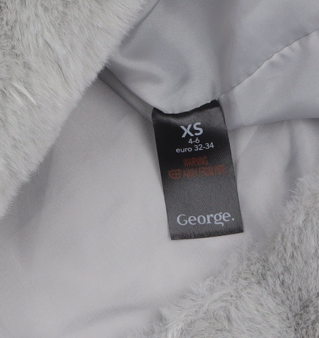 Womens UK Size XS George Grey Overcoat