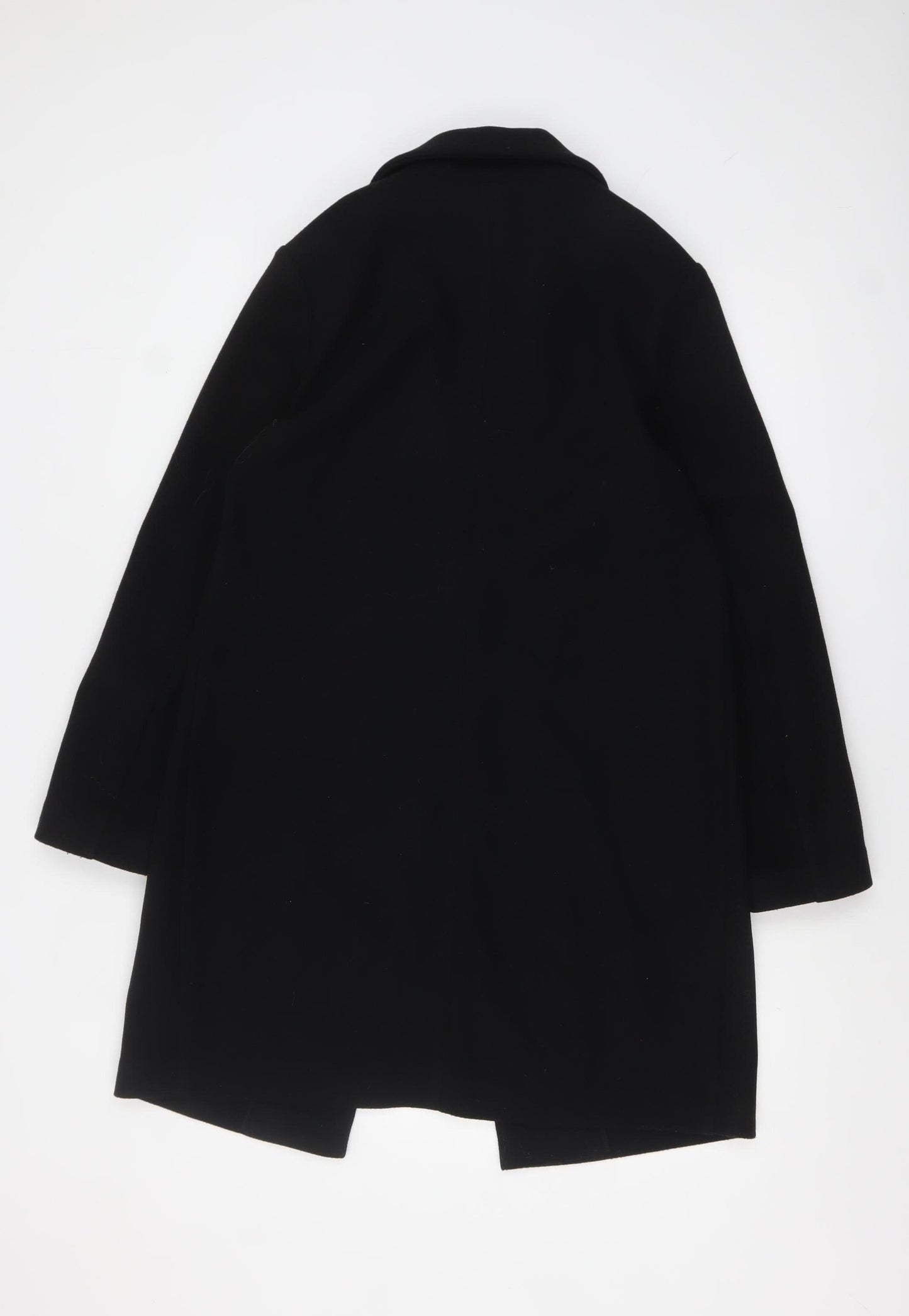 Womens UK Size 10 Marks and Spencer Black Overcoat