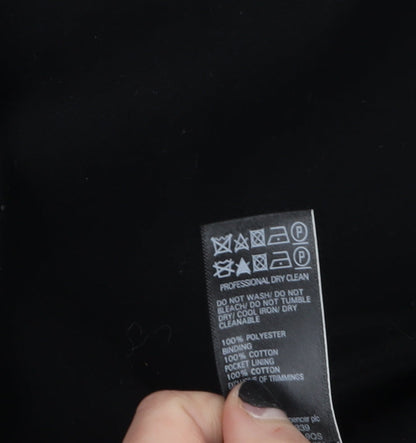 Womens UK Size 10 Marks and Spencer Black Overcoat