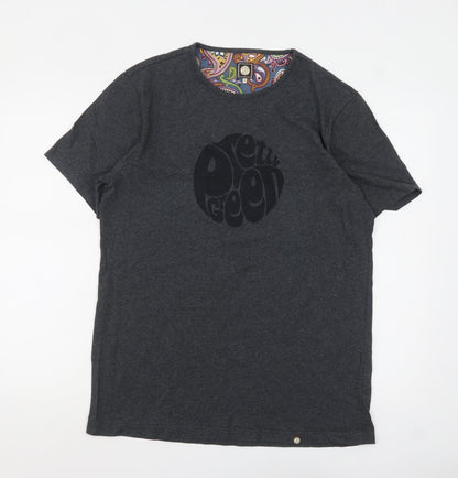 Mens UK Size L Pretty Green Grey  T-Shirt