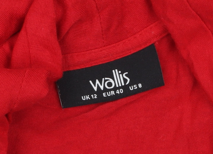 Womens UK Size 12 Wallis Red Wrap Blouse