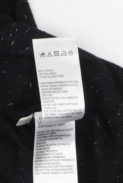 Whistles Women's Black Long Sleeve Crew Neck Pullover Jumper Size 10