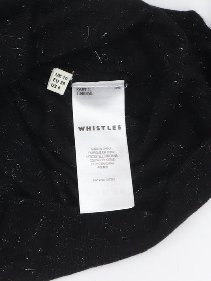 Whistles Women's Black Long Sleeve Crew Neck Pullover Jumper Size 10