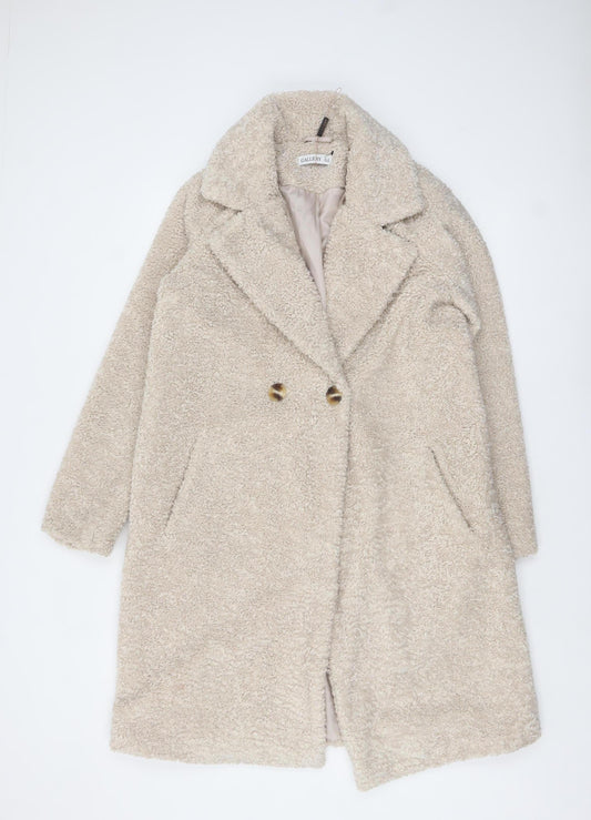 Womens UK Size 8 Gallery Beige Overcoat
