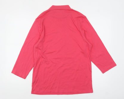 Womens UK Size 20 Cotton Traders Pink Basic T-Shirt