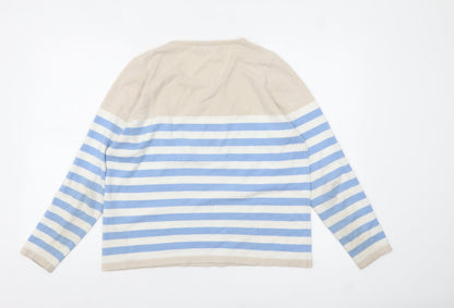 Womens UK Size 12 Golléhaug Collection Beige Pullover Jumper