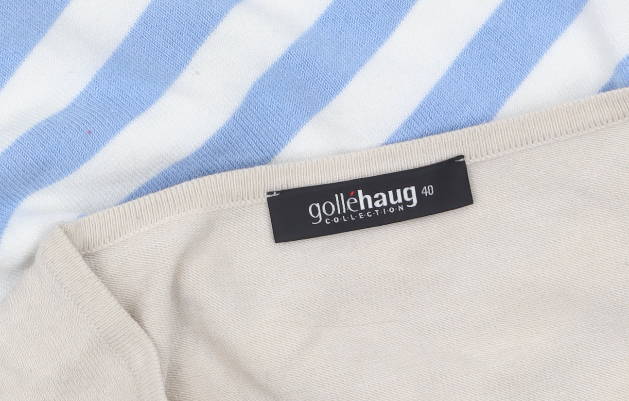Womens UK Size 12 Golléhaug Collection Beige Pullover Jumper
