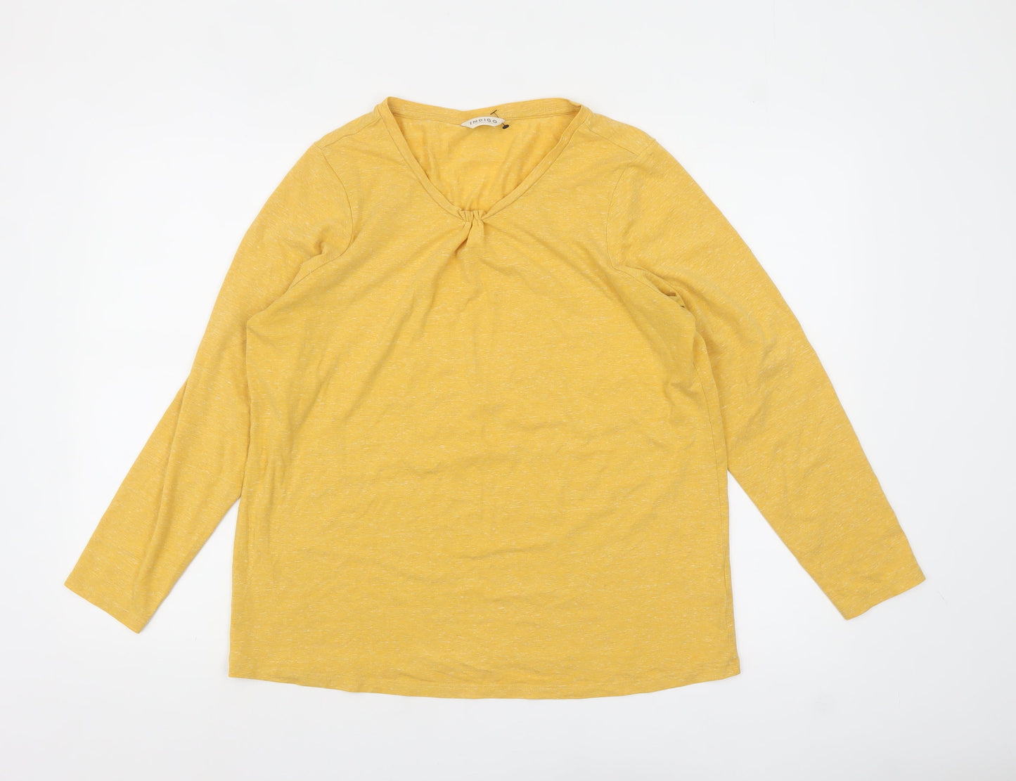 Womens UK Size 16 Marks and Spencer Yellow Basic T-Shirt