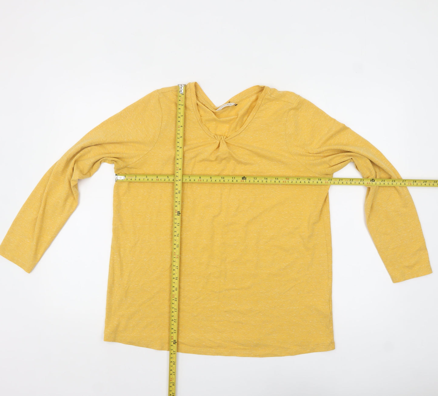Womens UK Size 16 Marks and Spencer Yellow Basic T-Shirt